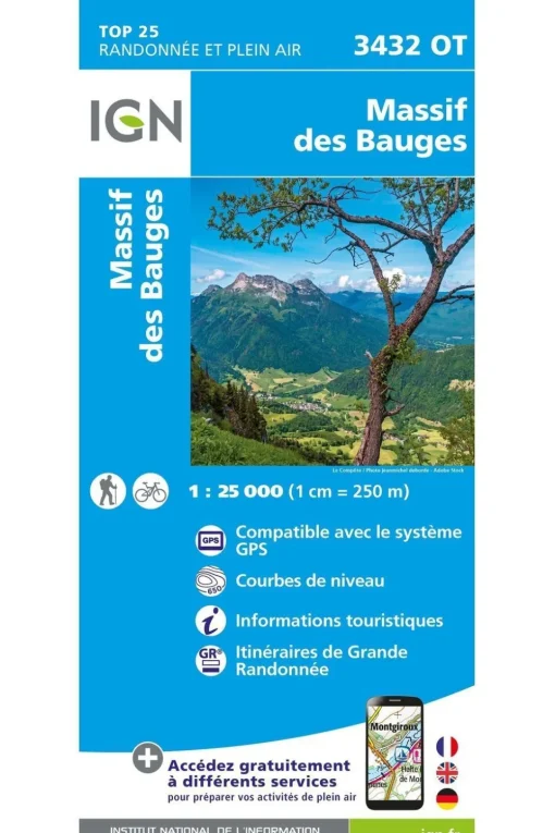 IGN Massif des Bauges gps