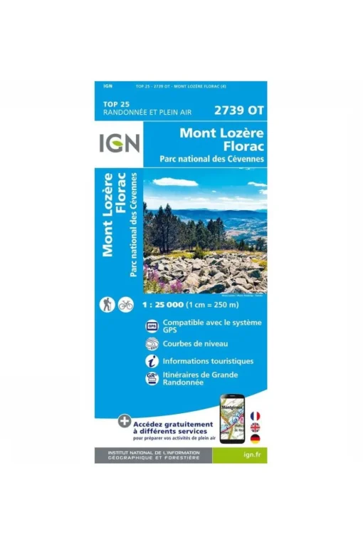 IGN Mont Lozère / Florac PNR des Cévennes gps