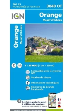 IGN Orange / Massif d'Uchaux gps