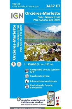 IGN Orcières-Merlette / Sirac / Mourre Froid /PNR des Ecrins gps