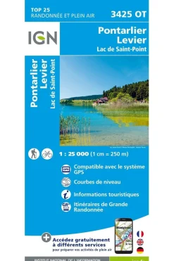 IGN Pontarlier / Levier / Lac de St-Point gps
