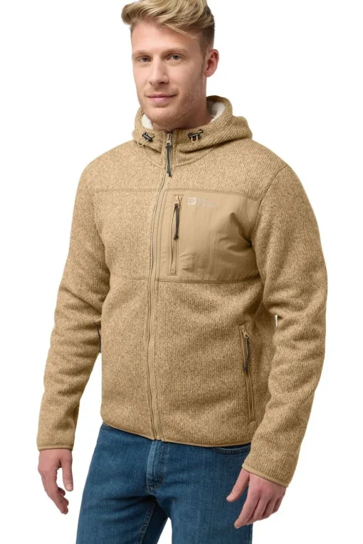 Jack Wolfskin Fleece Kaminfeuer Hooded Jkt M