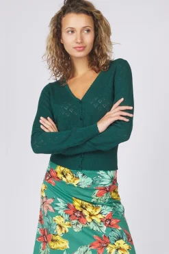 King Louie Cardigan V Heart Ajour Bci