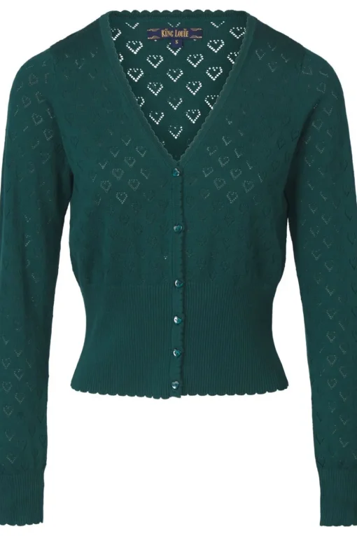 King Louie Cardigan V Heart Ajour Bci