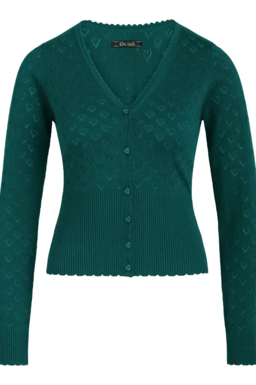 King Louie Cardigan V Heart Ajour Bci