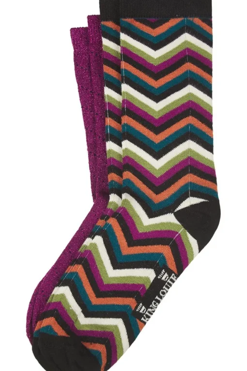 King Louie Sokken Socks 2-Pack Zigzag