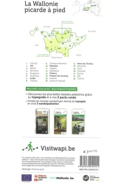 Knooppunt Wallonie picarde à pied NL/FR/E/D réseau points-noeuds