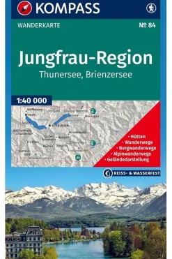 KOMPASS Boek Jungfrau Region 84 Gps R/V Wp Kompass Thunersee Brienzersee