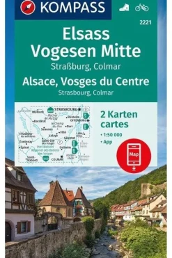 KOMPASS Elzas - Vogezen Centr. 2221 GPS r/v 2-Set kompass D/F