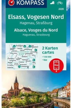 KOMPASS Elzas - Vogezen Noord 2220 GPS r/v 2-Set kompass