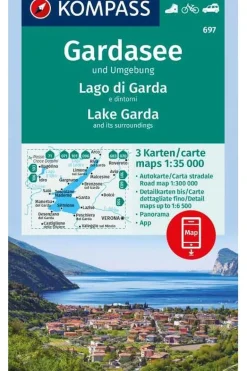 KOMPASS Gardasee & omg. 697 r/v GPS 3-Set kompass D/I 3-Set