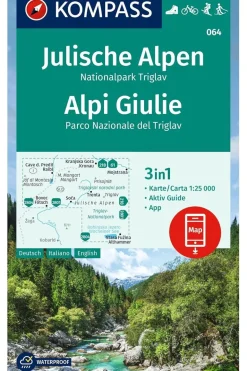 KOMPASS Julische Alpen 064 GPS r/v wp kompass D/I NP Triglav +AG