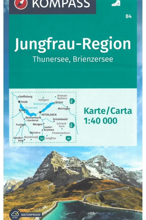 KOMPASS Jungfrau Region 84 GPS r/v wp kompass Thunersee Brienzersee