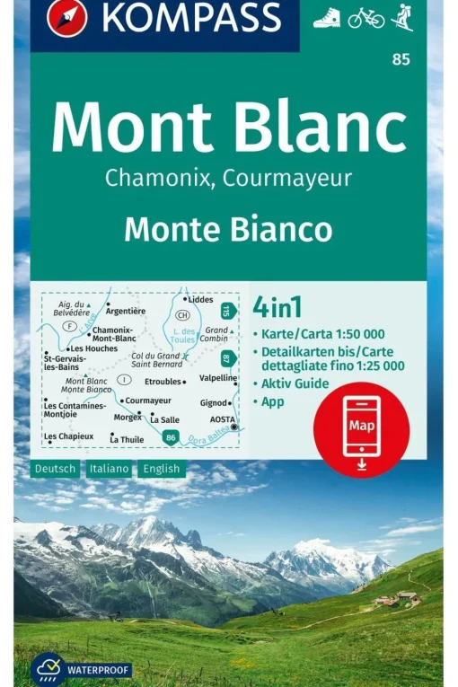 KOMPASS Mont Blanc 85 GPS wp kompass D/I/F +AG