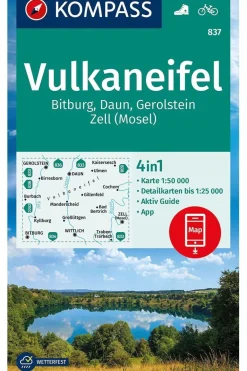 KOMPASS Vulkaneifel 837 GPS wp kom. Bitburg Daun Gerolstein Zell + AG