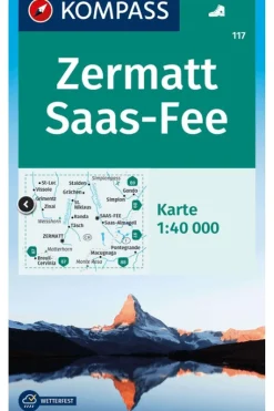 KOMPASS Zermatt - Saas Fee 117 GPS wp r/v komp.