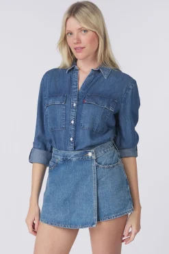 Levi's Hemd Doreen Utility Dark Indigo - Worn In