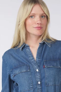 Levi's Hemd Doreen Utility Dark Indigo - Worn In
