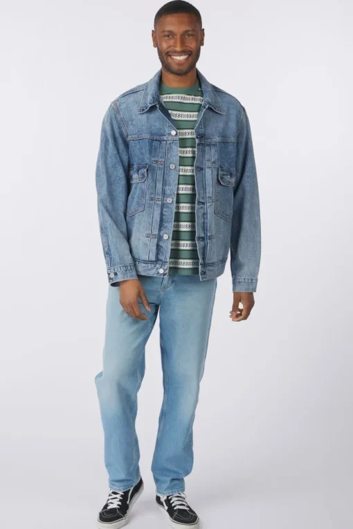 Levi's Jas Type 2 Trucker Med Indigo - Worn In