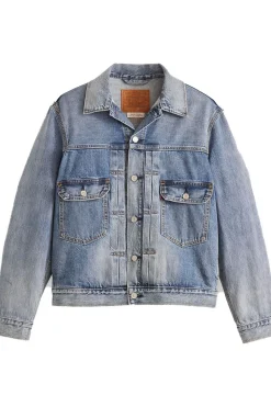 Levi's Jas Type 2 Trucker Med Indigo - Worn In