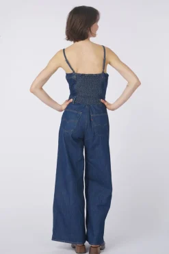 Levi's Jumpsuit Bustier Dark Indigo - Flat Finish