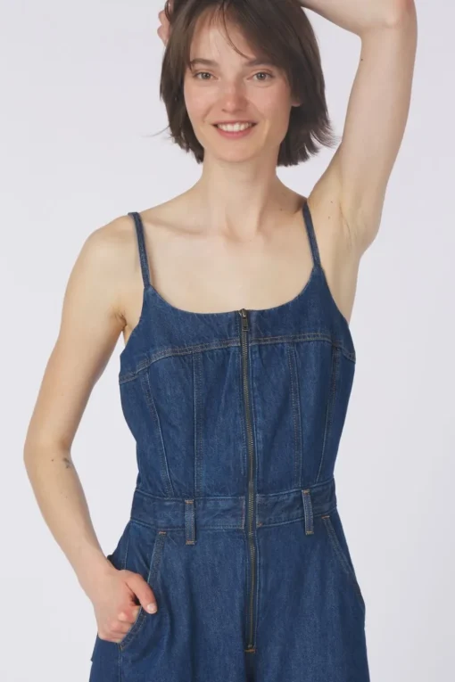 Levi's Jumpsuit Bustier Dark Indigo - Flat Finish