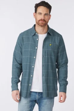 Lyle & Scott Hemd Houndstooth Check Flannel Vintage
