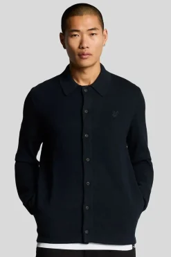 Lyle & Scott Polo Tipped Knitted Open Collar Tonal