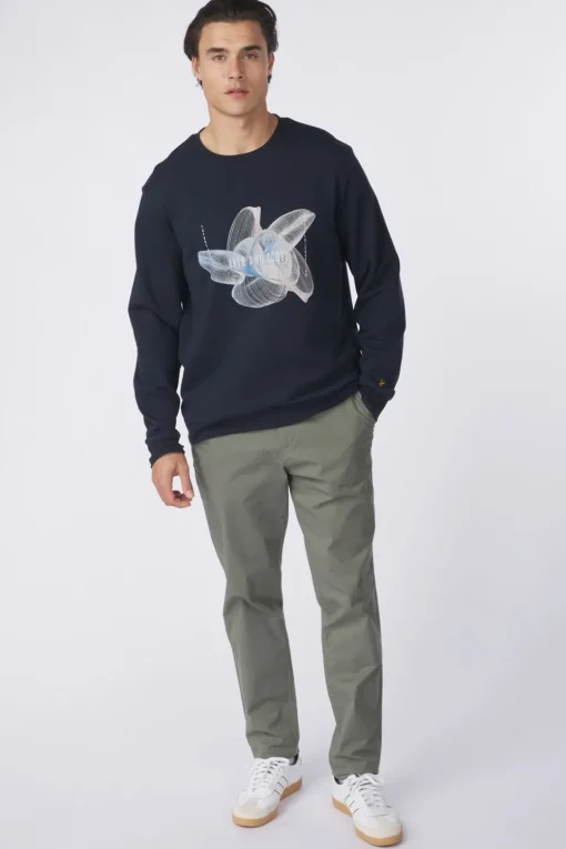 Lyle & Scott Trui 3D Line Graphic Crew Neck Legacy