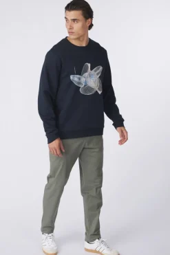 Lyle & Scott Trui 3D Line Graphic Crew Neck Legacy