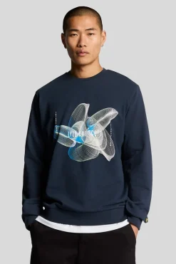 Lyle & Scott Trui 3D Line Graphic Crew Neck Legacy