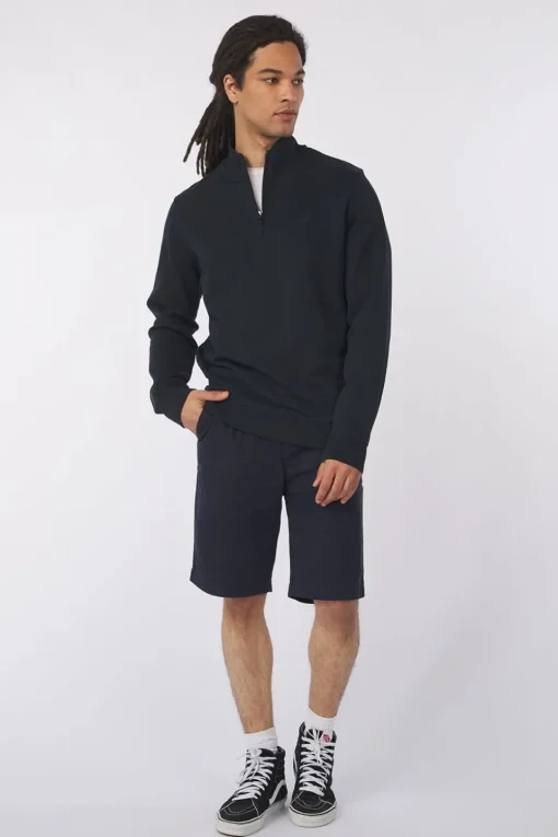 Lyle & Scott Trui Superfine Quarter Zip Tonal