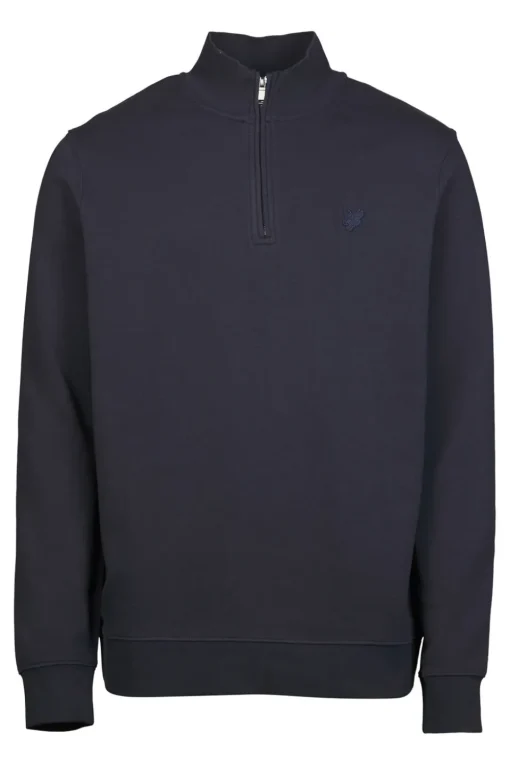 Lyle & Scott Trui Superfine Quarter Zip Tonal