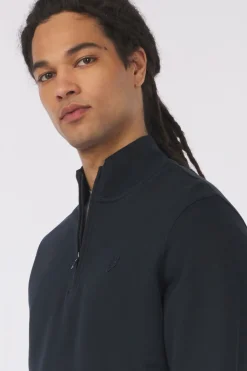 Lyle & Scott Trui Superfine Quarter Zip Tonal