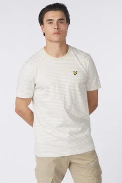 Lyle & Scott T-Shirt Linen Blend Breton Stripe Legacy