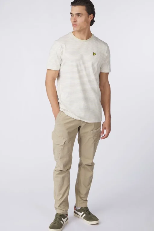 Lyle & Scott T-Shirt Linen Blend Breton Stripe Legacy