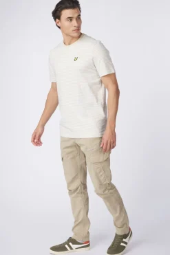 Lyle & Scott T-Shirt Linen Blend Breton Stripe Legacy