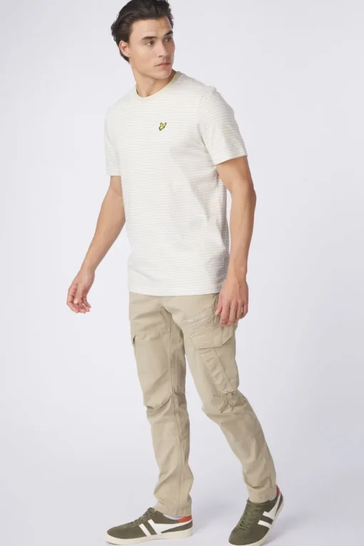 Lyle & Scott T-Shirt Linen Blend Breton Stripe Legacy