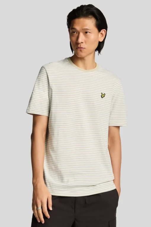 Lyle & Scott T-Shirt Linen Blend Breton Stripe Legacy