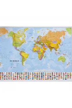 Maps International Wereld pol. plano gepl. mi
