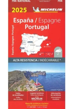 Michelin Kaart Spanje & Portugal Wp 2025 794 Mich (R)