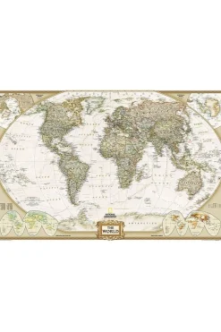 National Geographic World pol. plano gepl. antiek groot ng