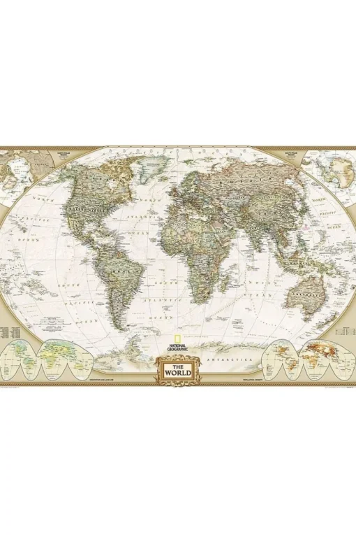 National Geographic World pol. plano gepl. antiek groot ng