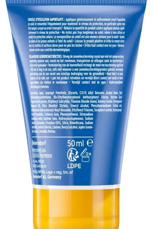 Nivea Zonnebescherming Spf30 50Ml Zonnemelk Pocket Size