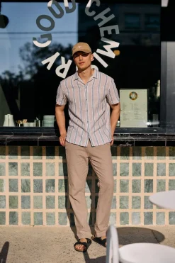 No Excess Broek Pants With Linen Garment Dyed