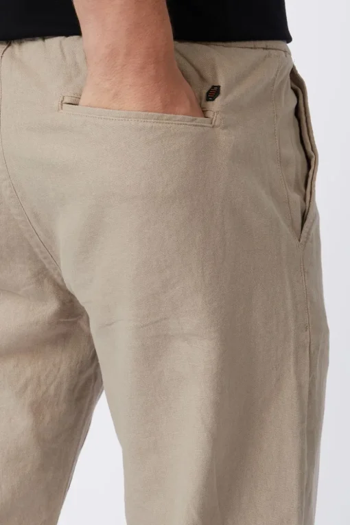 No Excess Broek Pants With Linen Garment Dyed
