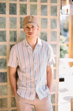 No Excess Hemd Shirt Dobby Vertical Stripe With Linen