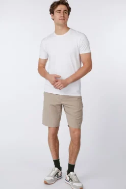 No Excess Short Shorts With Linen Garment Dyed