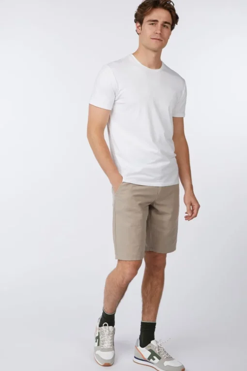 No Excess Short Shorts With Linen Garment Dyed