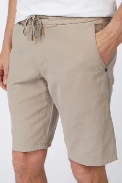 No Excess Short Shorts With Linen Garment Dyed